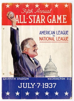 1937 All Star Game Program 